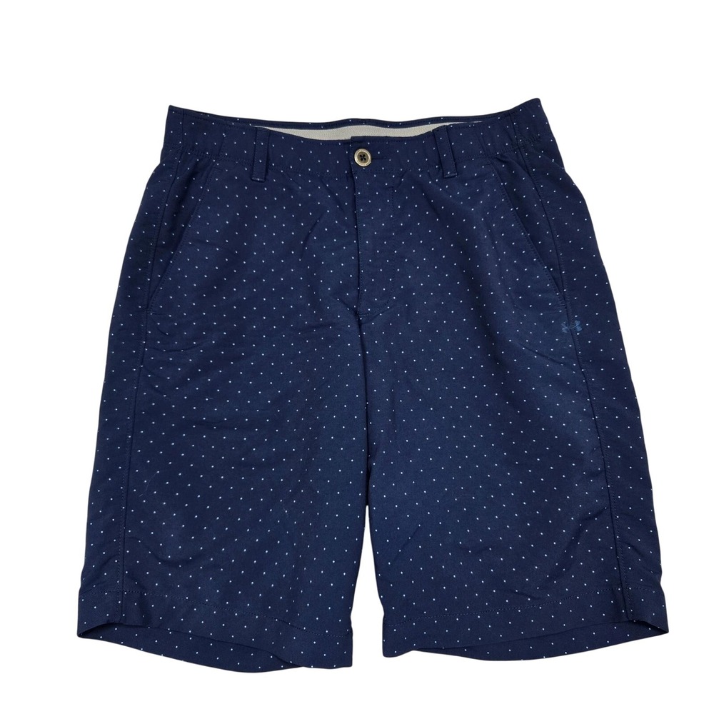 Under Armour Men's Golf Shorts Size 38 Blue Polka Dot Stretch Performance